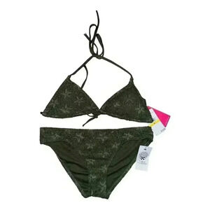 Vince Camuto Green Star Crocheted Bikini Set, Medium